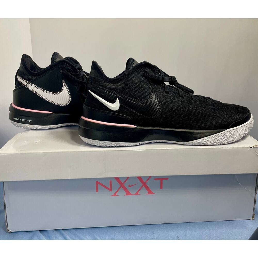 New LeBron NXXTN Gen basketball shoes, black white, medium, soft pink